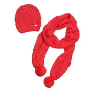Le Chic Girl's Hat and Scarf Set Coral, Sizes 4-14 - M/L