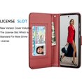 thumbnail image 5 of Tekcoo Wallet Case for Galaxy A51 4G / Galaxy A51 5G 2020 Luxury ID Cash Credit Card Slots Holder Carrying Pouch Folio Flip PU Leather Cover [Detachable Magnetic Hard Case] Lanyard - Wine Red, 5 of 6