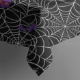 thumbnail image 6 of Halloween Spider Web with Purple Icons Rectangle Tablecloth 60"x102",Waterproof Polyester Rectangle Table Cloth, Wipeable Spillproof Polyester Tablecloth for Dining, Camping, Indoor and Outdoor, 6 of 6