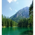 thumbnail image 3 of Ambesonne Nature Duvet Cover Set, Forest Lake in Valley, 2-Calking, Pale Blue Hunter Green, 3 of 3