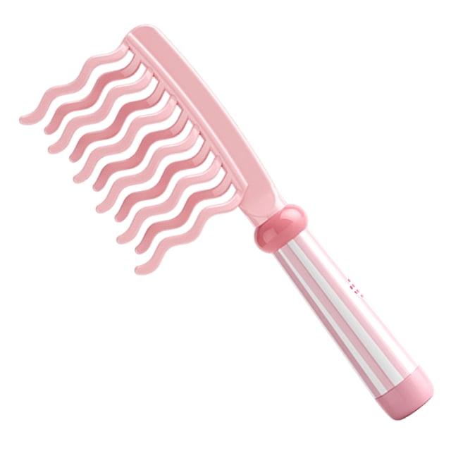 Peine de dientes anchos para cabello rizado, peine desenredante con dientes ondulados de doble fila, peine antiestático para peinar cabello largo, grueso y ondulado.