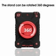 thumbnail image 5 of Dteck iPad Mini 4 / Mini 5 2019 Case Shockproof With Shoulder Strap 360 Degree Kickstand Three Layer Silicone Cover for iPad Mini 5th/4th Gen 7.9", Black+Red, 5 of 9