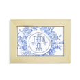 thumbnail image 1 of Blue Flowers s Pattern Rose Desktop Decorate Photo Frame Picture Art Painting 5x7 inch, 1 of 3