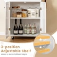 thumbnail image 5 of Gymax Kitchen Island on Wheels Rolling Kitchen Cart w/ Drawer & Storage Cabinet Spice Rack, 5 of 10