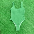 thumbnail image 6 of MSJUHEG Hollow Monokini Swimwear,High Cut,Monokini Swimsuits for Women,Strapless Bathing Suits,Tummy Control Bathing Suits,Short Sleeve Bathing Suit,Halter Swimwear Green M, 6 of 7
