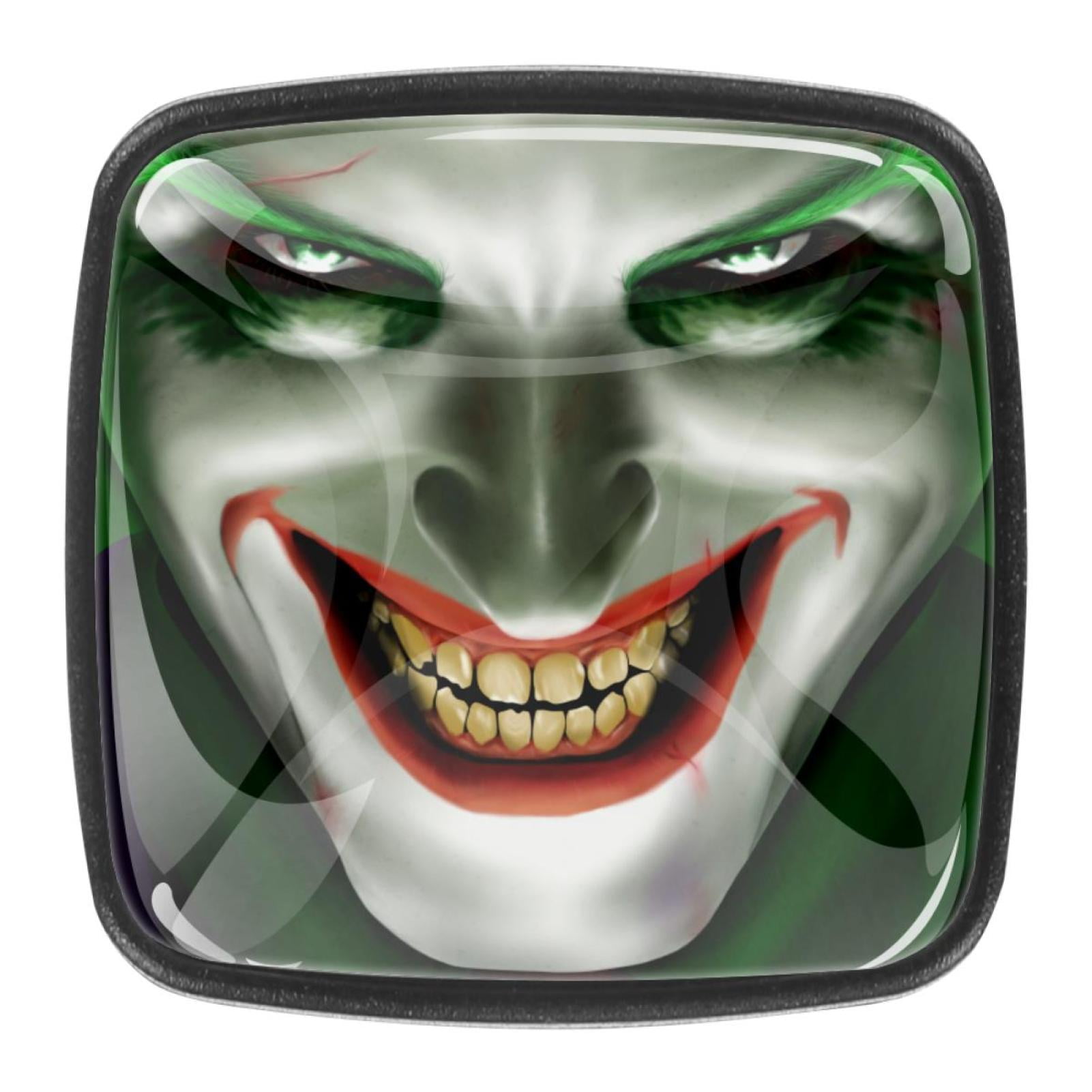 Ownta Joker Smiling Square Glass Drawer Handles Knobs Pulls With Screws