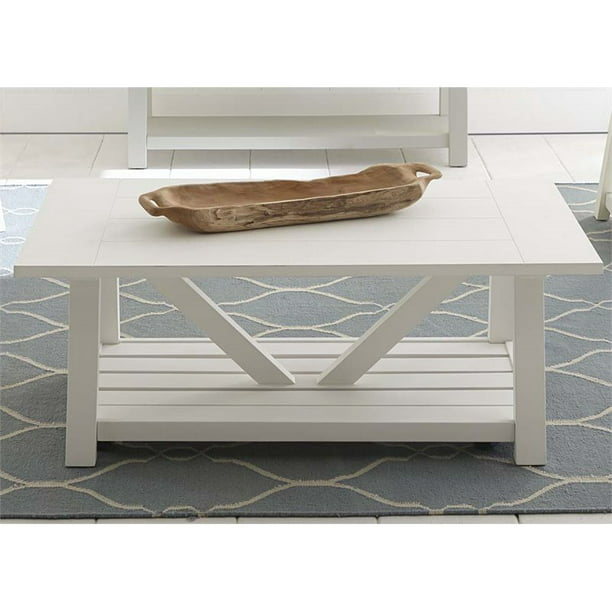 Liberty Furniture Summer House Cocktail, Coastal Cottage Coffee Table
