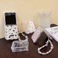thumbnail image 6 of Cover Case for Galaxy Z Flip 5 with Chain,Beautiful Flower Shockproof Folding Phone Protective Shell,Gift for Girls Women (Black), 6 of 12