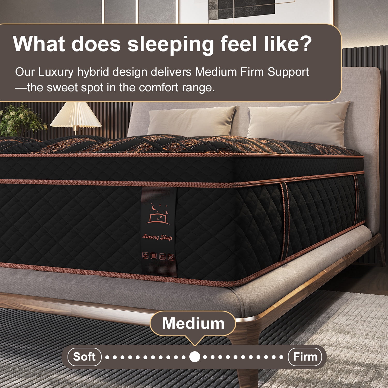Duchessz 10 inch King Mattress in a Box Gel Memory Foam Pocket Innerspring Medium Firm Hybrid Mattress ,Adult