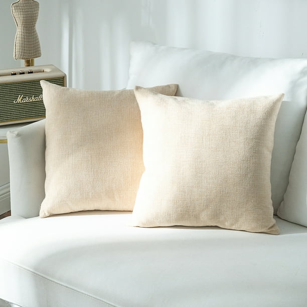 CLEARANCE! Decorative Throw Pillows Covers Set of 2, Linen Throw Pillow