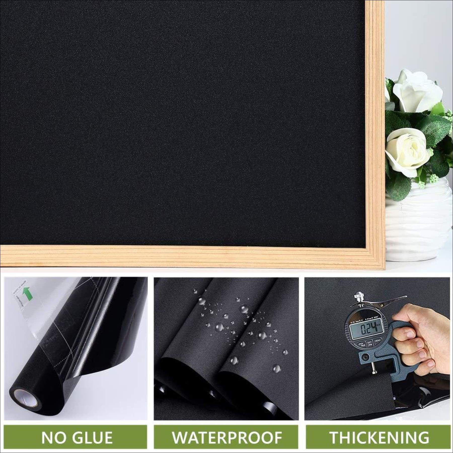 17.7 x 78.7 inches VELIMAX Static Cling Total Blackout Window Film Privacy Room Darkening Window Tint Black Window Cover 100% Light Blocking No Glue