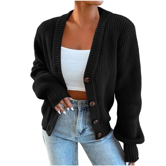 Cmfcve Womens Oversized Cardigan Sweaters Open Front Button Down Cardigans Fashion Fall Casual Long Sleeve Sweaters