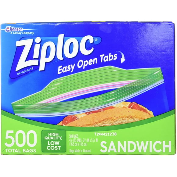 Ziploc Sandwich Bags Easy Open Tabs, 240 Count (1)
