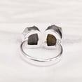 thumbnail image 4 of Natural Labradorite Ring, Rough Labra Gemstone Ring, Adjustable 2 Stone Ring, 925 Sterling Silver, Womens Ring, Christmas, Thanksgiving, Handmade, Statement Jewelry, Rough Gemstone Jewelry, 4 of 4
