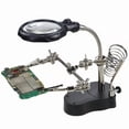 thumbnail image 1 of JASKFLY Magnifier Adjustable LED Glass Soldering Station with 3.5x 12x Magnification Alloy Clips 360 Rotation Metal Base,Home & Garden|Plastic,Colour, 1 of 9