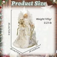 thumbnail image 3 of HongHeng Angel Christmas Tree Topper 13.2-Inch Glitter Angel Figurines Treetop Unlit for Christmas Decoration, 3 of 7