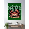 thumbnail image 2 of Lucky Crab Poster Wall Art, Modern Wall Decor For Living Room Bedroom, 12x18 UNFRAMED, 2 of 3
