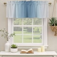 thumbnail image 2 of 2 Pack Valances for Window, Blue Grey Ombre Short Curtains for Kitchen Bedroom Living Room, Farmhouse Gradient Minimalist Rod Pocket Small Window Treatment Valance Drapes 54 x 18 Inch, 2 of 8