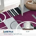 thumbnail image 6 of Washable Area Runner Rug Modern Soft Hand Carved Contemporary Floor Carpet with Premium Fluffy Texture for Indoor Living Dining Room and Bedroom Area (6x9, Purple,2025), 6 of 8