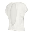thumbnail image 3 of Women's Pressbox  Cream Iowa Hawkeyes Nelson Movement Open Back Slub T-Shirt, 3 of 3