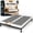 White, variant on Continental Sleep, Box Spring Bed Base Full Size, 4-Inch Wood Mattress Foundation, Quiet Noise Free, 2-Pieces Under Mattress Support BoxSpring, Fully Assembled, Black