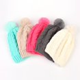thumbnail image 4 of Baby Knit Hat Pompom: 2PCS Elastic Soft Infant Winter Hat Newborn Hat Beanie Cap, 4 of 9