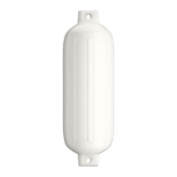 Polyform Garde-Boue de Bateau 41-639-559 G-5 White; Nervuré; Cylindre; Conception à Double Oeil; Blanc; PVC; Simple