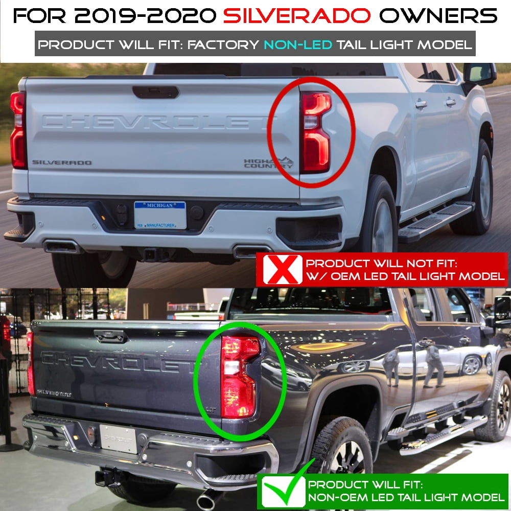 2019-2023 Chevy Silverado 1500 Incandescent Tail Light w/Harness Driver Side