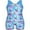 Blue Printed, variant on Charmo Girls One Piece Swimsuit Boyleg Athletic Bathing Suit Training Swimwear Size 8-16