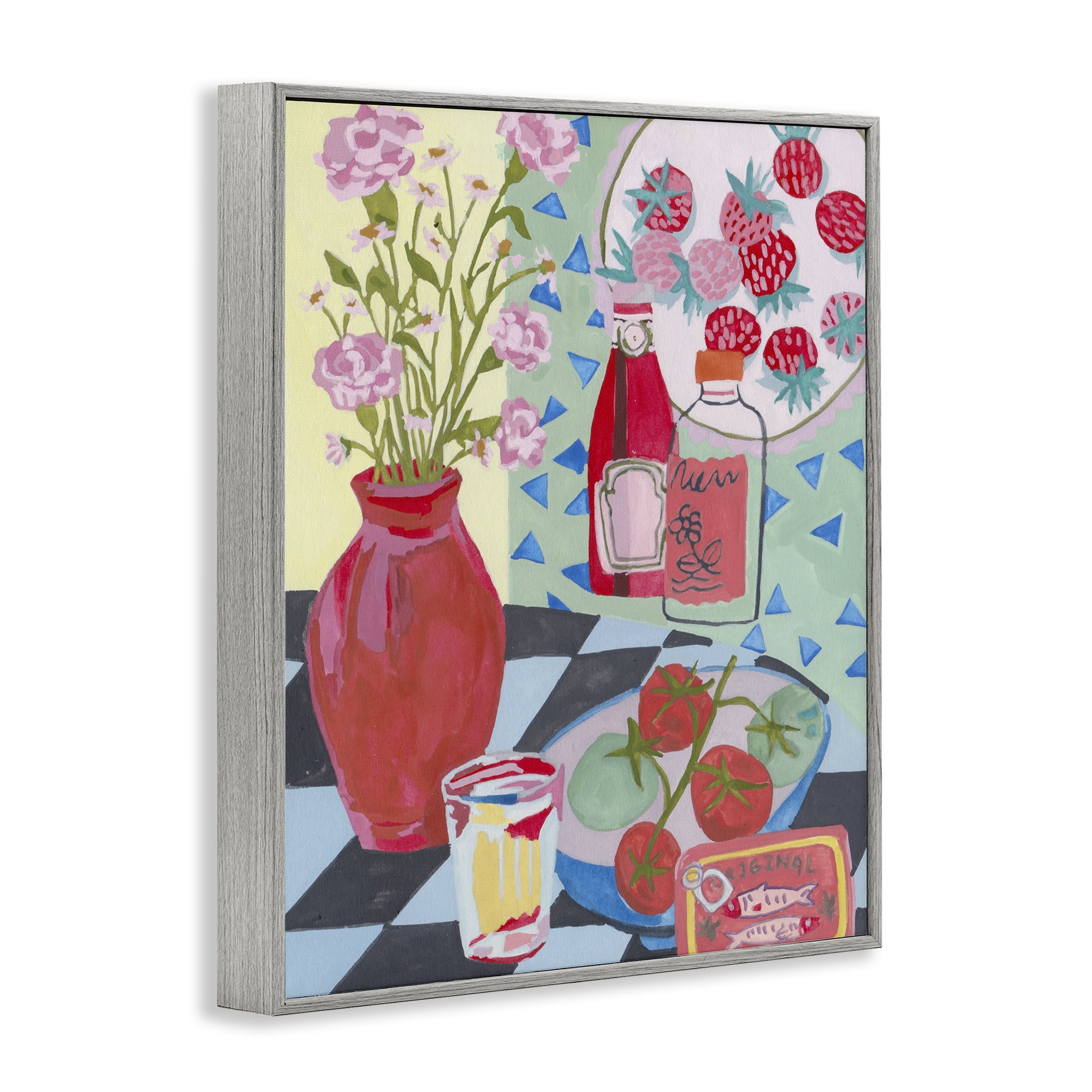 Stupell Industries Kitchen Sauces Still Life Gray Framed Giclee Art, design by Melissa Wang