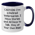 thumbnail image 2 of Funny Veterinarian Quote Two Tone Coffee Mug, Birthday Unique Gift for Veterinarian Friends, Gifts from Men, Gifts for Veterinarian Coworkers, 2 of 4