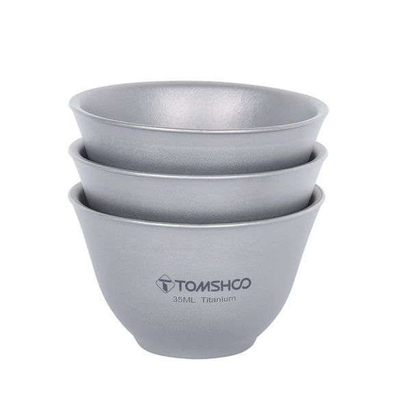 TOMSHOO Pure Titanium Tea Set Cover Bowl Single Fairway Cup