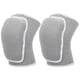 thumbnail image 2 of Rodilleras elásticas deportivas para niños, calentadores de piernas, rodilleras para baile, voleibol y baloncesto, color gris, 2 of 14