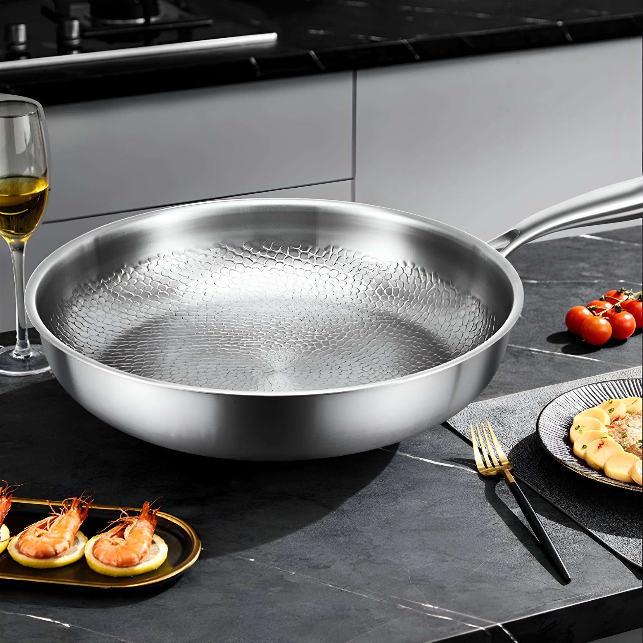 ACDANC 2026 New Titanium Nutri Pan with Lid,Multifunctional Pots and Pans Set,Scratch-Resistant Non Stick Titanium Frying Pans for Cooking Non Stick Pot(11.02In/28Cm)