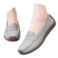 thumbnail image 3 of CPNG Women's Casual Soft Genuine Leather Flats Shoes Slip On Lightweight Tendon Sole Casual Shoes Loafers Slip-Ons Softsole Driving Walking Boat Shoes, 3 of 5