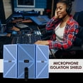 thumbnail image 2 of 3-door Professional Studio Recording Microphone Isolation  Folding Pop Filter Microphone Wind Screen with High Density EVA Foam Sound Absorbing Recording Equipment, 2 of 7