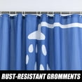 thumbnail image 3 of Blue Shower Curtain for Bathroom Modern Minimalist Shower Curtain Set Blue and White Shower Head Fun Shower Curtains Bathroom Curtains for Bathing with 12 Hooks, 72x72 Inch, 3 of 6