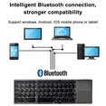 thumbnail image 3 of Teclado Bluetooth de tres pliegues, mini teclado inalámbrico portátil Bluetooth con mouse táctil para Android, Windows, PC, tableta Zhivalor 2033392-2, 3 of 4