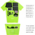 thumbnail image 5 of Spotti Men's Cycling Bike Jersey Short Sleeve with 3 Rear Pockets- Moisture Wicking, Breathable, Quick Dry Biking Shirt Large Hi-viz Yellow, 5 of 6