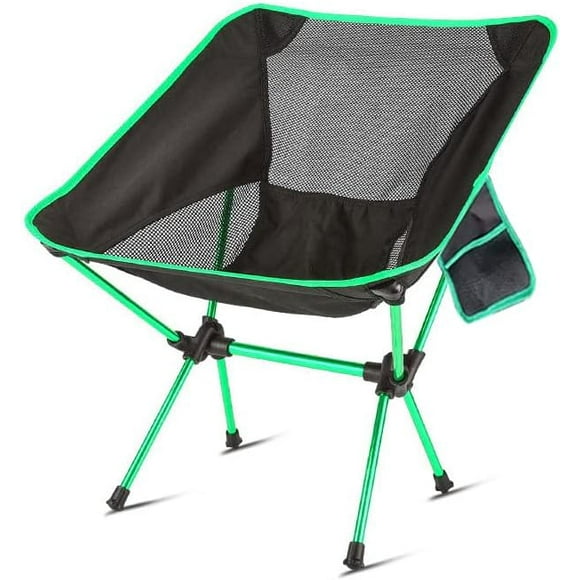 Kunova (TM) Green Color Aluminum Camping Chairs, Folding Backpacking Chair, Outdoor Chairs, Lawn Chairs Chaise Camping Pliante Portable Chair Chaise de Camping Chairs for Adults