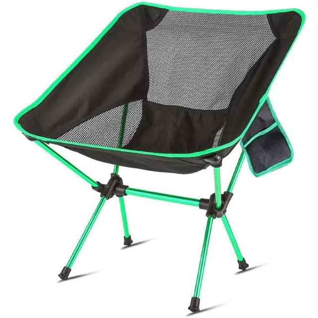 Kunova (TM) Chaises de Camping en Aluminium de Couleur Verte, Chaise Pliante de Randonnée, Chaises d'Extérieur, Chaises de Pelouse Chaise de Camping Pliante Portable Chaise Chaise de Camping pour Adultes