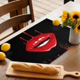 thumbnail image 4 of Halloween Placemats Set of 4 Blood Red Lips Place Mats Fall Placemat Bloody Horror Night Table Mats for Dining Kitchen Table Holiday Dinner Party Home Decorations 13x19 Inch, 4 of 8