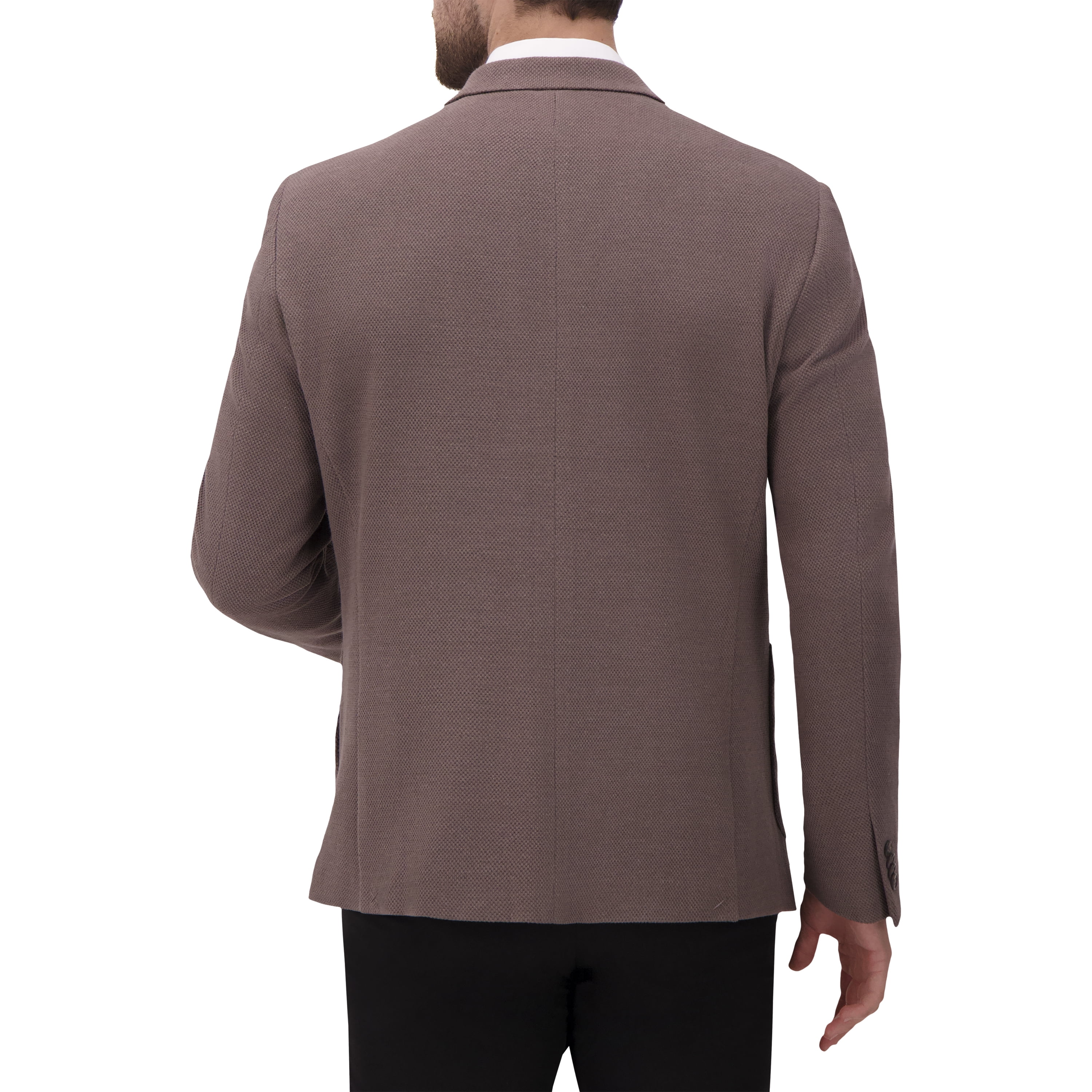 Report Collection Notch Collar Fully Lined Patch Pocket Knit Men's Jacket