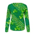 thumbnail image 5 of Aobny Blouse Tops for Women St Patrick's Shamrock Shirts Pullover Green Long Sleeve Crew Neck Funny T Shirts for Women,M, 5 of 7