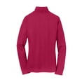 thumbnail image 6 of Port Authority Ladies Pinpoint Mesh 1/2 Zip -XS (Dark Fuchsia), 6 of 6