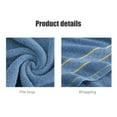 thumbnail image 6 of Kumdkd Blue Double Grid Cotton Bath Towel - Thickened Soft Absorbent 55x27.5in for Adults, Beach, Spa & Gym - Machine-Washable Lightweight Towel (300g), 6 of 6