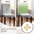 thumbnail image 5 of Vibrant Green Chair Covers Set of 6 and White Gradient Chair Back Covers Stretch Removable Washable Slipcovers Protector for Dining Room Kitchen Party Decor, 5 of 5