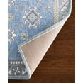 thumbnail image 4 of TOWN & COUNTRY LUXE Livie Forever Vintage Everwash® Washable Multi-Use Decorative Rug, Kitchen Rug, Low-Profile Door Mat, Bedroom Rug and Dorm Room Rug with Non-Slip Backing, Blue/Ivory, 24"x40", 4 of 6