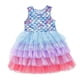 thumbnail image 4 of Vestido de niña Aisha, vestido de princesa hinchado de sirena, vestido de pastel con tutú de malla con escala degradada europea y americana, 4 of 5