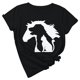 thumbnail image 2 of Tops Para Mujer Elegantes Blusas Casuales Camisas de Moda Sueltas Cuello Redondo Animal Lindo Estampado Camiseta de Manga Corta Odeerbi ODB167155, 2 of 7